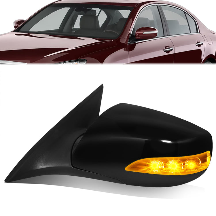 RETROVISOR MIRROR - OE STYLE - HYUNDAI GENESIS COUPE 10-16 - WITH POWER WITH HEATED GLASS WITH TURN SIGNAL - DRIVER SIDE - PAINT TO MATCH - BLACK