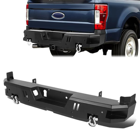 DEFENSA TRASERA OFF ROAD 17-20 FORD F-250, F-350 SUPER DUTY - W/ D-RING SHACKLES - BLACK