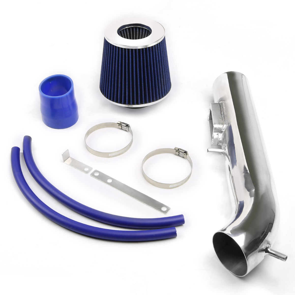 FILTRO DE AIRE ALTO FLUJO 98-00 LEXUS GS300 - 3.00" - SHORT RAM - POLISHED PIPE - BLUE FILTER
