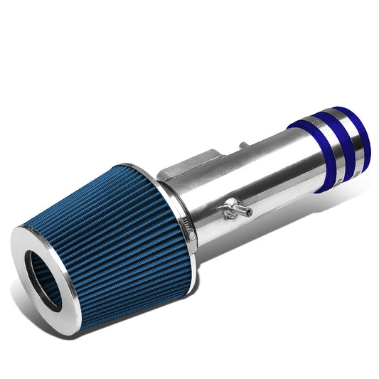 FILTRO DE AIRE ALTO FLUJO 3.00" - SHORT RAM - 97-01 TOYOTA CAMRY V6 - BLUE FILTER - POLISHED PIPE