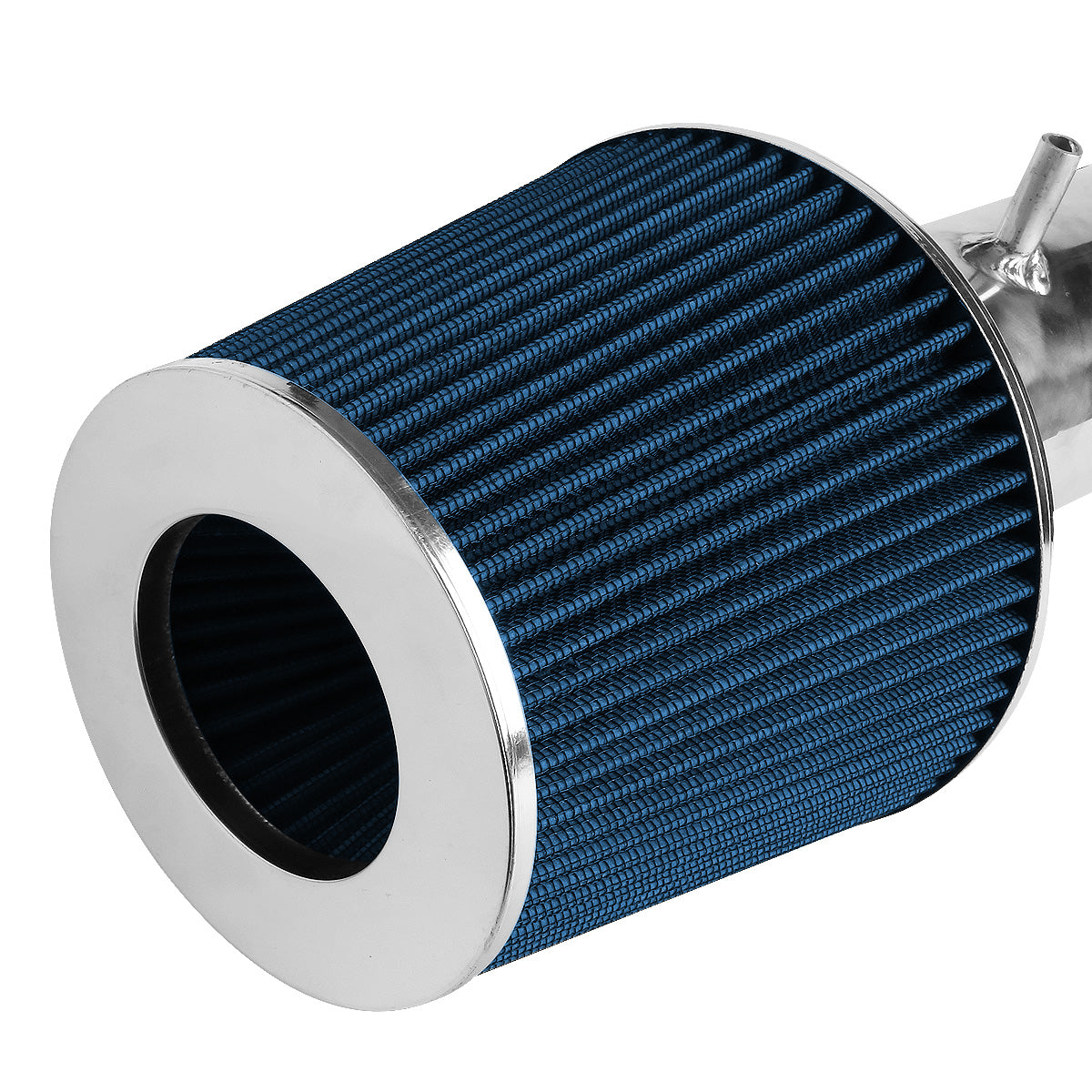 FILTRO DE AIRE ALTO FLUJO 3.00" - SHORT RAM - 97-01 TOYOTA CAMRY V6 - BLUE FILTER - POLISHED PIPE