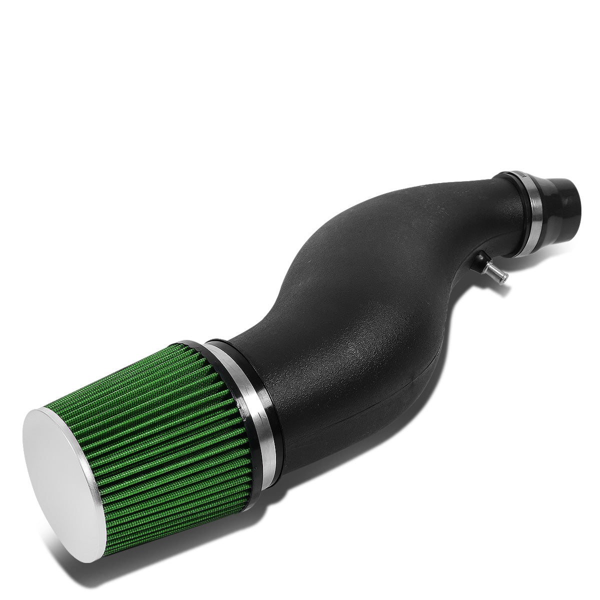 FILTRO DE AIRE ALTO FLUJO SHORT RAM FLARED - 92-00 HONDA CIVIC B/D SERIES - GREEN FILTER BLACK PIPE