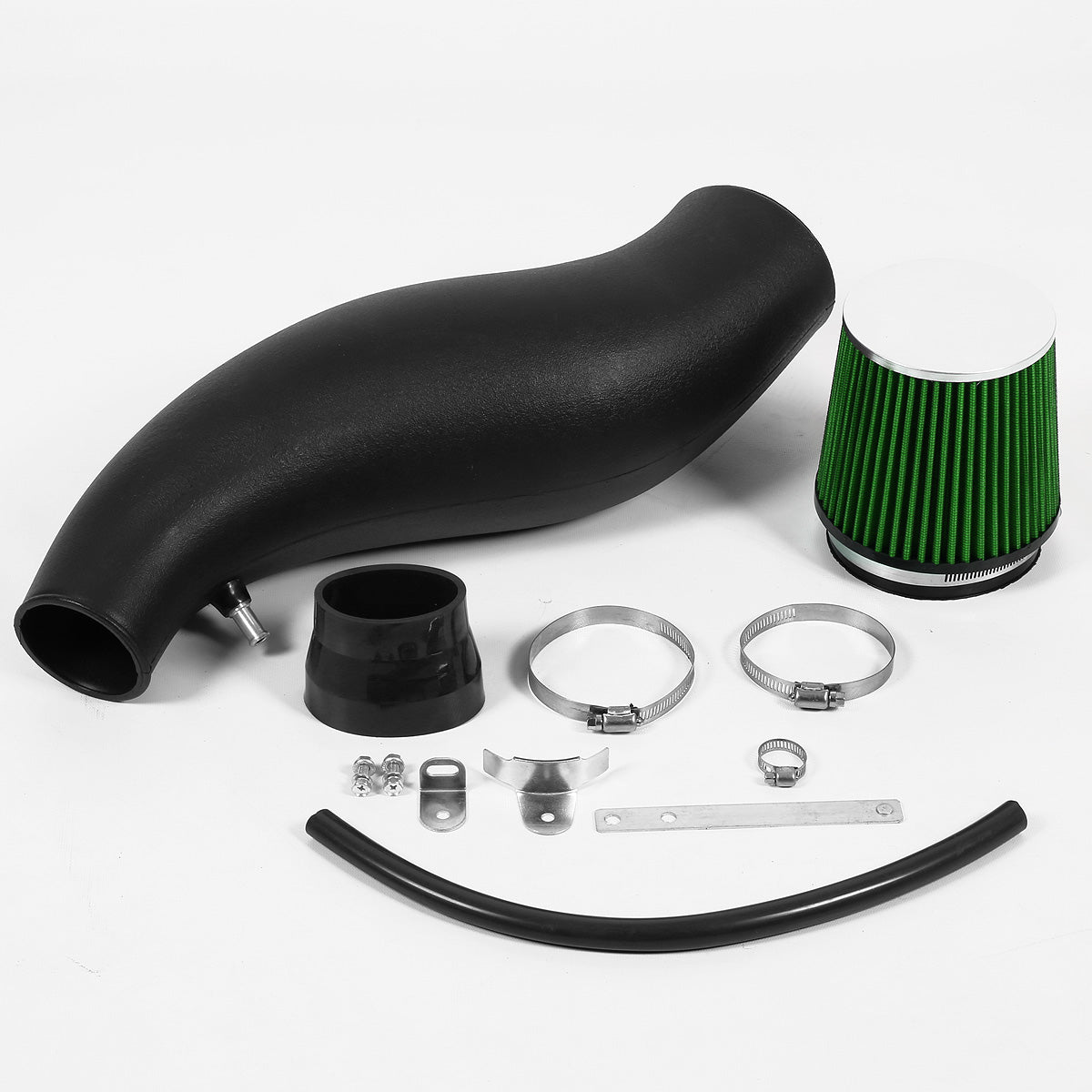 FILTRO DE AIRE ALTO FLUJO SHORT RAM FLARED - 92-00 HONDA CIVIC B/D SERIES - GREEN FILTER BLACK PIPE