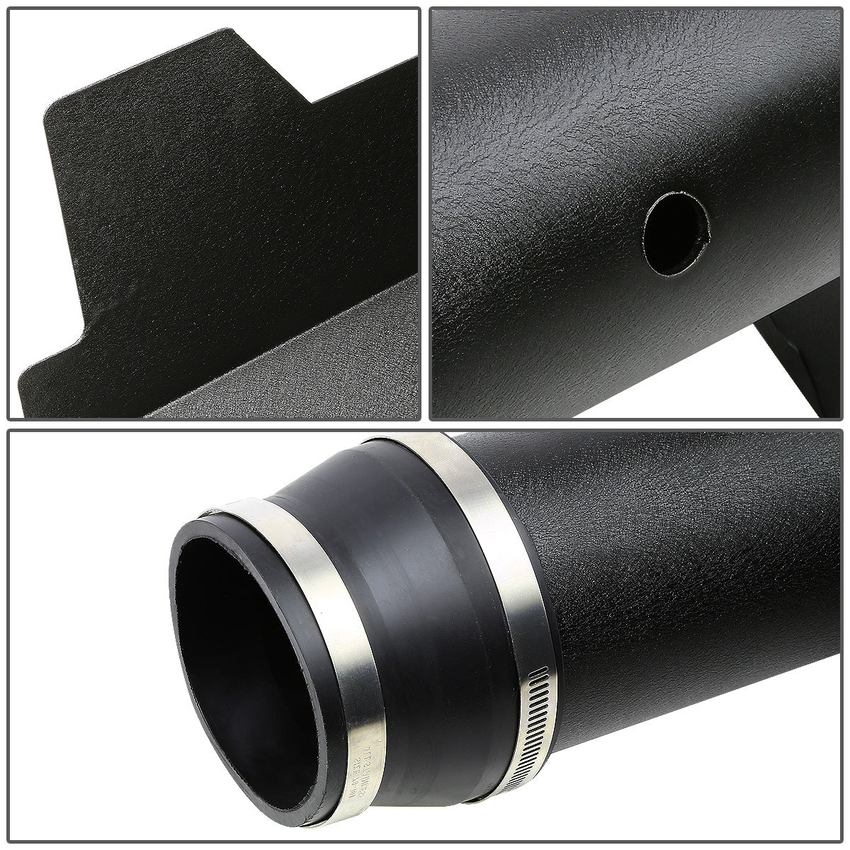 FILTRO DE AIRE ALTO FLUJO HEAT SHIELD - 99-00 CHEVY C/K 1500, 2500, 3500, SUBURBAN MODELS 5.0L, 5.7L V8, TAHOE 5.0L, 5.7L VB, GMC C/K 1500, 2500, 3500, SUBURBAN MODELS 5.0L, 5.7L V8, YUKON 5.0L, 5.7L V8 - ALUMINUM PIPING - WRINKLE FINISH - BLACK