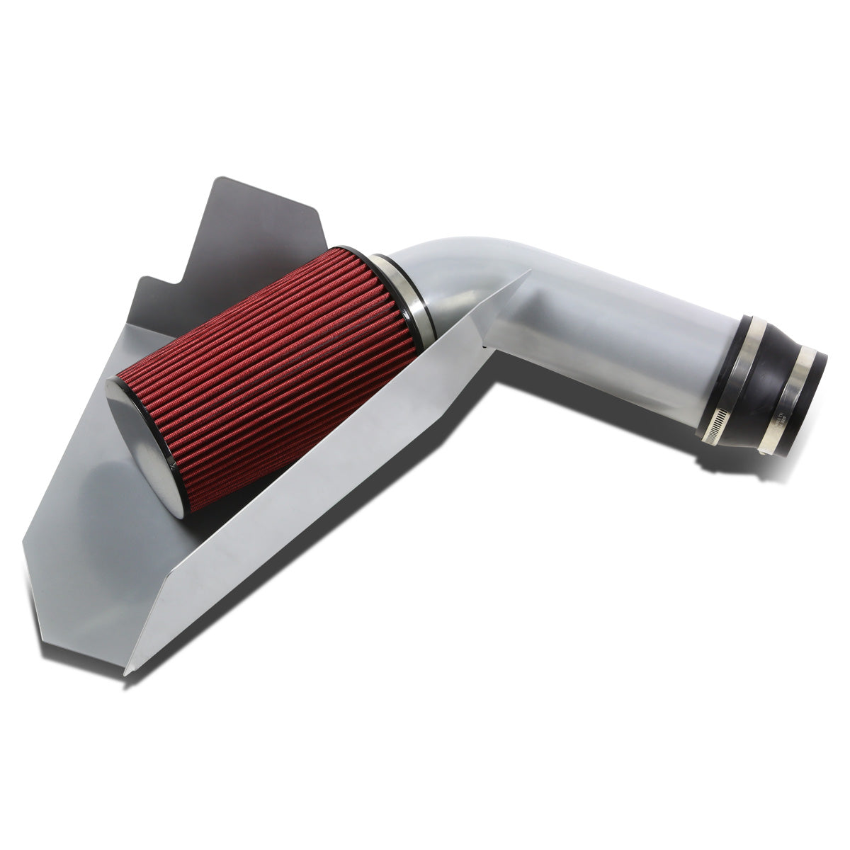 FILTRO DE AIRE ALTO FLUJO HEAT SHIELD - 96-00 CHEVY C/K-SERIES / YUKON / TAHOE 5.0L / 5.7L - ALUMINUM PIPING - SILVER