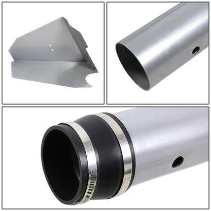 FILTRO DE AIRE ALTO FLUJO HEAT SHIELD - 96-00 CHEVY C/K-SERIES / YUKON / TAHOE 5.0L / 5.7L - ALUMINUM PIPING - SILVER