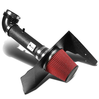 FILTRO DE AIRE ALTO FLUJO HEAT SHIELD - 10-11 CHEVROLET CAMARO 3.6L V6 - ALUMINUM PIPING - WRINKLE FINISH - BLACK