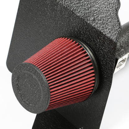 FILTRO DE AIRE ALTO FLUJO HEAT SHIELD - 10-11 CHEVROLET CAMARO 3.6L V6 - ALUMINUM PIPING - WRINKLE FINISH - BLACK