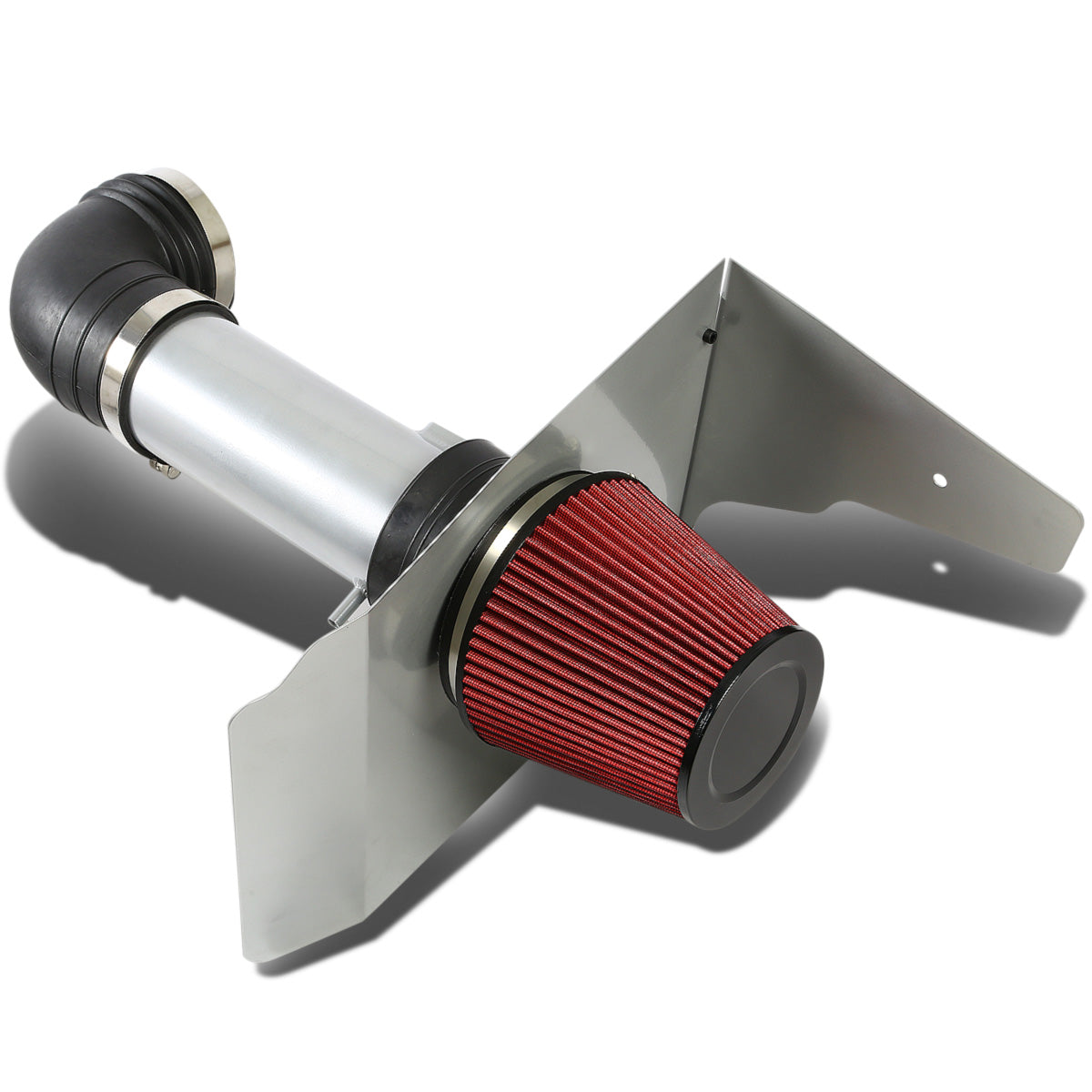 FILTRO DE AIRE ALTO FLUJO HEAT SHIELD - 10-15 CHEVROLET CAMARO 6.2L V8 - ALUMINUM PIPING - SILVER