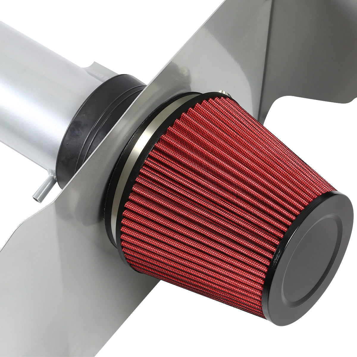 FILTRO DE AIRE ALTO FLUJO HEAT SHIELD - 10-15 CHEVROLET CAMARO 6.2L V8 - ALUMINUM PIPING - SILVER