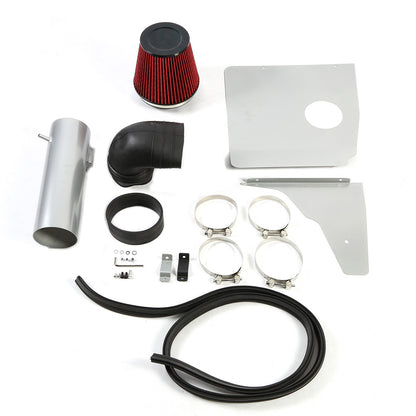 FILTRO DE AIRE ALTO FLUJO HEAT SHIELD - 10-15 CHEVROLET CAMARO 6.2L V8 - ALUMINUM PIPING - SILVER