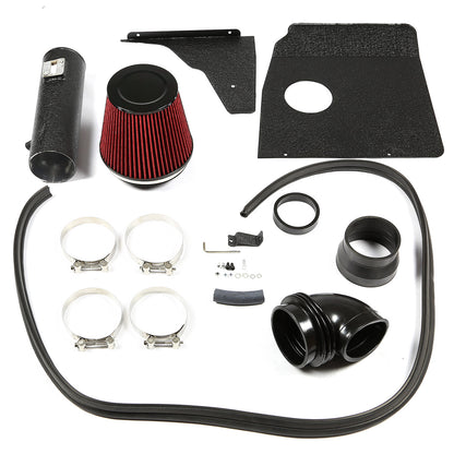 FILTRO DE AIRE ALTO FLUJO HEAT SHIELD - 12-15 CHEVROLET CAMARO 3.6L V6 - ALUMINUM PIPING - WRINKLE FINISH - BLACK