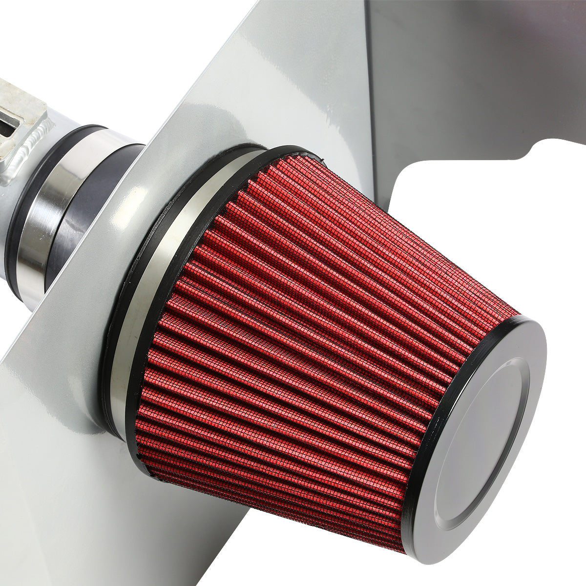 FILTRO DE AIRE ALTO FLUJO HEAT SHIELD - 12-15 CHEVROLET CAMARO 3.6L V6 - ALUMINUM PIPING - SILVER