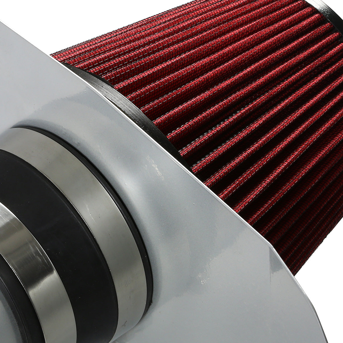 FILTRO DE AIRE ALTO FLUJO HEAT SHIELD - 12-15 CHEVROLET CAMARO 3.6L V6 - ALUMINUM PIPING - SILVER