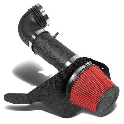 FILTRO DE AIRE ALTO FLUJO HEAT SHIELD - 06-07 CADIALLAC CTS-V 6.0L V8 LS2 - ALUMINUM PIPING - WRINKLE FINISH - BLACK
