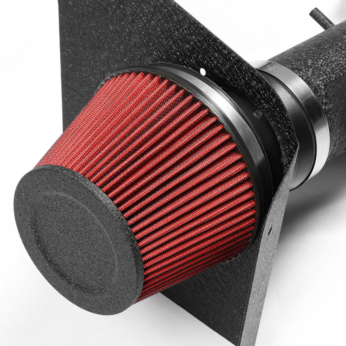 FILTRO DE AIRE ALTO FLUJO HEAT SHIELD - 06-07 CADIALLAC CTS-V 6.0L V8 LS2 - ALUMINUM PIPING - WRINKLE FINISH - BLACK