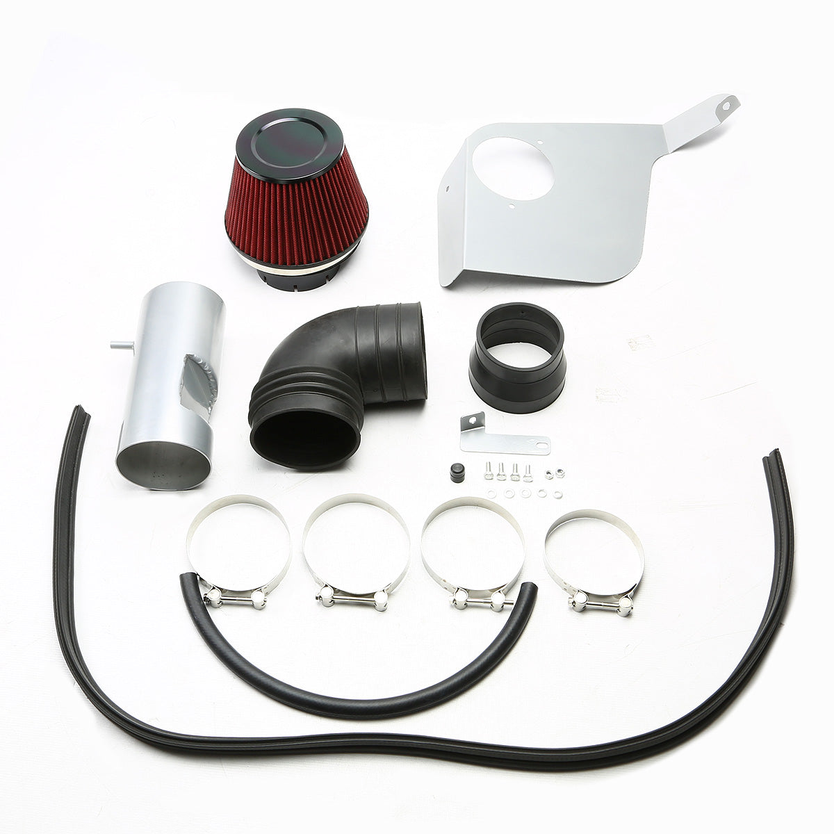 FILTRO DE AIRE ALTO FLUJO HEAT SHIELD - 06-07 CADIALLAC CTS-V 6.0L V8 LS2 - ALUMINUM PIPING - SILVER