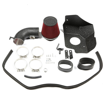FILTRO DE AIRE ALTO FLUJO HEAT SHIELD - 09-15 CADIALLAC CTS-V 6.0L V8 LSA - ALUMINUM PIPING - WRINKLE FINISH - BLACK