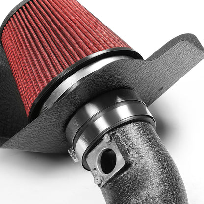 FILTRO DE AIRE ALTO FLUJO HEAT SHIELD - 09-15 CADIALLAC CTS-V 6.0L V8 LSA - ALUMINUM PIPING - WRINKLE FINISH - BLACK