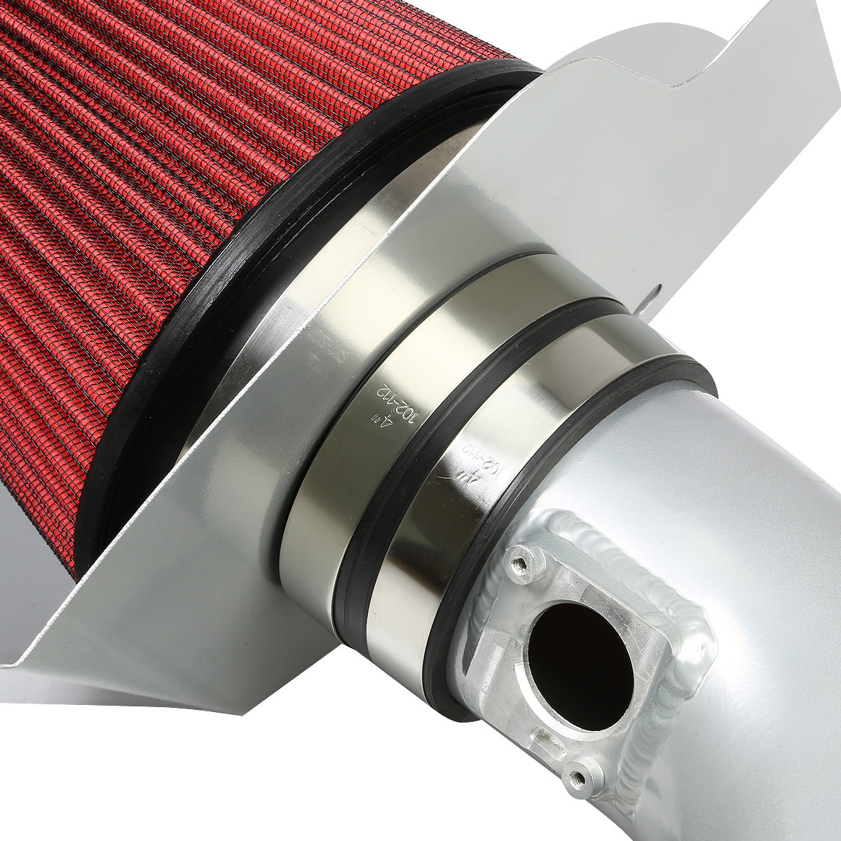 FILTRO DE AIRE ALTO FLUJO HEAT SHIELD - 09-15 CADIALLAC CTS-V 6.0L V8 LSA - ALUMINUM PIPING - SILVER