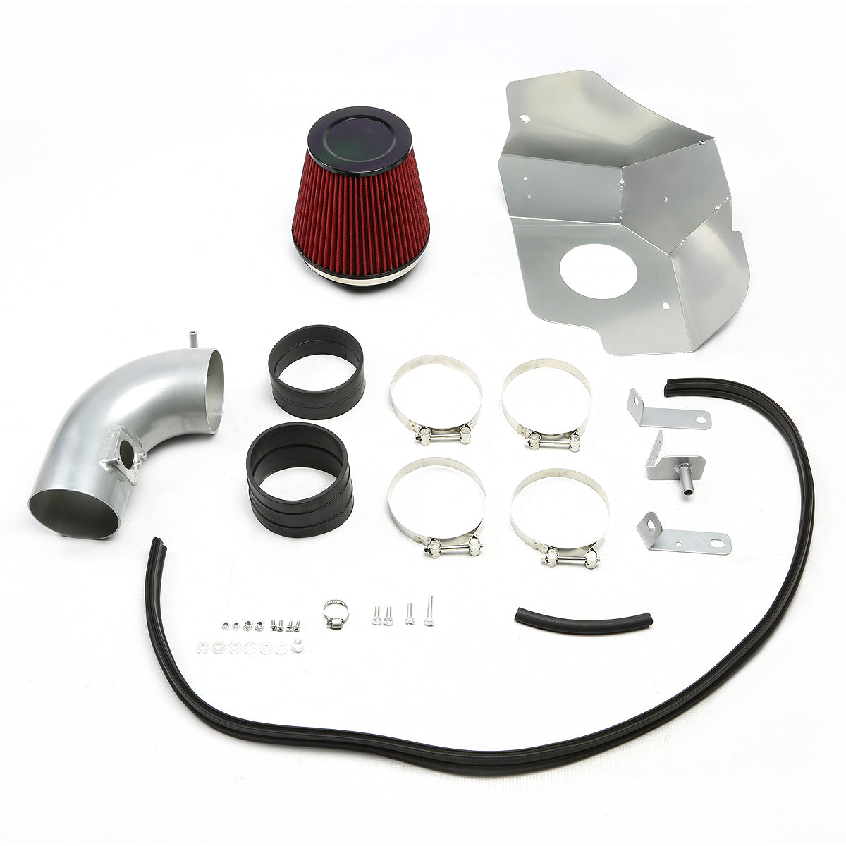 FILTRO DE AIRE ALTO FLUJO HEAT SHIELD - 09-15 CADIALLAC CTS-V 6.0L V8 LSA - ALUMINUM PIPING - SILVER