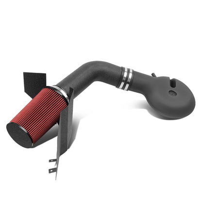 FILTRO DE AIRE ALTO FLUJO HEAT SHIELD - 97-99 DODGE DAKOTA V8 / 98-99 DURANGO V8 - ALUMINUM PIPING - WRINKLE FINISH - BLACK