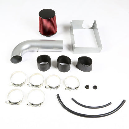 FILTRO DE AIRE ALTO FLUJO HEAT SHIELD - 05-08 DODGE MAGNUM RT/SRT8 5.7L/6.1L V8 - ALUMINUM PIPING - SILVER