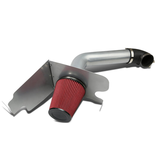 FILTRO DE AIRE ALTO FLUJO HEAT SHIELD - 04-08 FORD F-150 5.4L V8 - ALUMINUM PIPING - SILVER