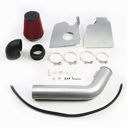 FILTRO DE AIRE ALTO FLUJO HEAT SHIELD - 04-08 FORD F-150 5.4L V8 - ALUMINUM PIPING - SILVER