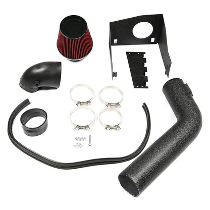FILTRO DE AIRE ALTO FLUJO HEAT SHIELD - 09-10 FORD F-150 / 07-14 EXPEDITION, LINCOLN NAVIGATOR - FITS MODELS WITH 5.4L V8 ENGINE ONLY - ALUMINUM PIPING - WRINKLE FINISH - BLACK