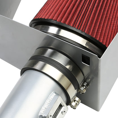 FILTRO DE AIRE ALTO FLUJO HEAT SHIELD - 09-10 FORD F-150 / 07-14 EXPEDITION, LINCOLN NAVIGATOR - FITS MODELS WITH 5.4L V8 ENGINE ONLY - ALUMINUM PIPING - SILVER