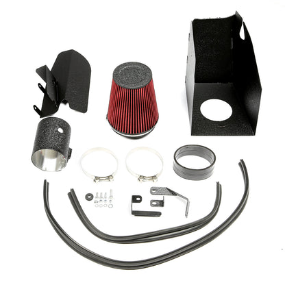 FILTRO DE AIRE ALTO FLUJO HEAT SHIELD - 08-10 FORD F-250, F-350, F-450 SUPER DUTY 6.4L - ALUMINUM PIPING - WRINKLE FINISH - BLACK