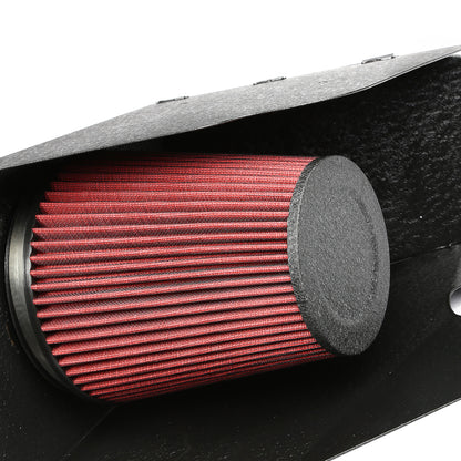 FILTRO DE AIRE ALTO FLUJO HEAT SHIELD - 08-10 FORD F-250, F-350, F-450 SUPER DUTY 6.4L - ALUMINUM PIPING - WRINKLE FINISH - BLACK