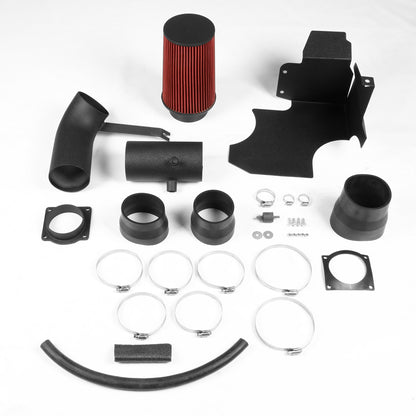 FILTRO DE AIRE ALTO FLUJO HEAT SHIELD - 99-04 FORD F-250, 350, 450 SUPER DUTY / 00-05 EXCURSION - FITS MODELS WITH 6.8L V10 ENGINE ONLY - ALUMINUM PIPING - SILVER