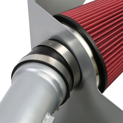 FILTRO DE AIRE ALTO FLUJO HEAT SHIELD - 11-14 FORD MUSTANG V8 - ALUMINUM PIPING - SILVER