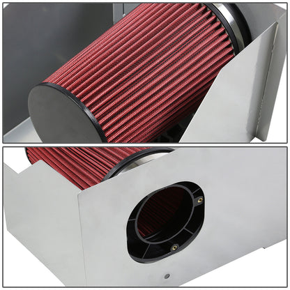 FILTRO DE AIRE ALTO FLUJO HEAT SHIELD - 03-07 HUMMERH2 6.0L V8 - ALUMINUM PIPING - SILVER