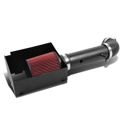 FILTRO DE AIRE ALTO FLUJO HEAT SHIELD - 05-10 JEEP GRAND CHEROKEE - FITS SRT MODELS WITH 6.1L V8 ENGING ONLY - ALUMINUM PIPING - WRINKLE FINISH - BLACK