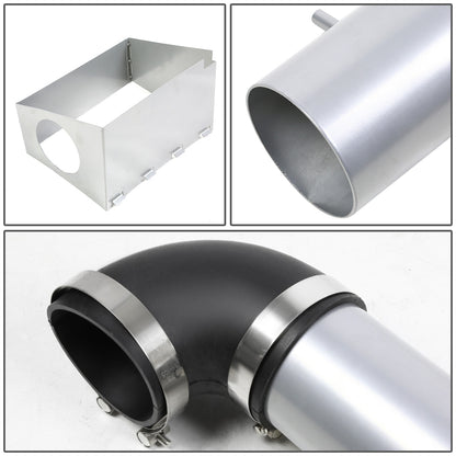 FILTRO DE AIRE ALTO FLUJO HEAT SHIELD - 05-10 JEEP GRAND CHEROKEE - FITS SRT MODELS WITH 6.1L V8 ENGING ONLY - ALUMINUM PIPING - SILVER