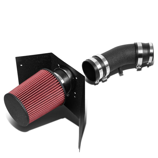 FILTRO DE AIRE ALTO FLUJO HEAT SHIELD - 03-05 LINCOLN AVIATOR 4.6L V8 - ALUMINUM PIPING - WRINKLE FINISH - BLACK