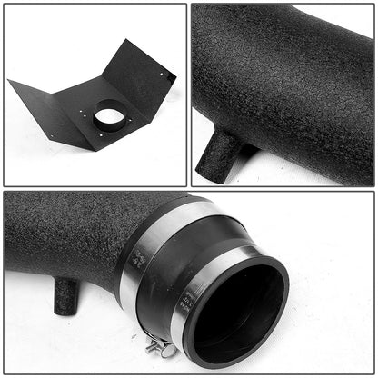 FILTRO DE AIRE ALTO FLUJO HEAT SHIELD - 03-05 LINCOLN AVIATOR 4.6L V8 - ALUMINUM PIPING - WRINKLE FINISH - BLACK