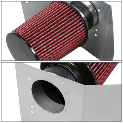 FILTRO DE AIRE ALTO FLUJO HEAT SHIELD - 03-05 LINCOLN AVIATOR 4.6L V8 - ALUMINUM PIPING - SILVER