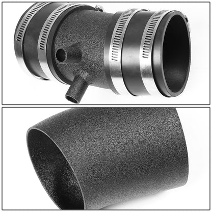 FILTRO DE AIRE ALTO FLUJO HEAT SHIELD - 99-03 NISSAN FRONTIER SE/XE 3.3L V6 - ALUMINUM PIPING - WRINKLE FINISH - BLACK