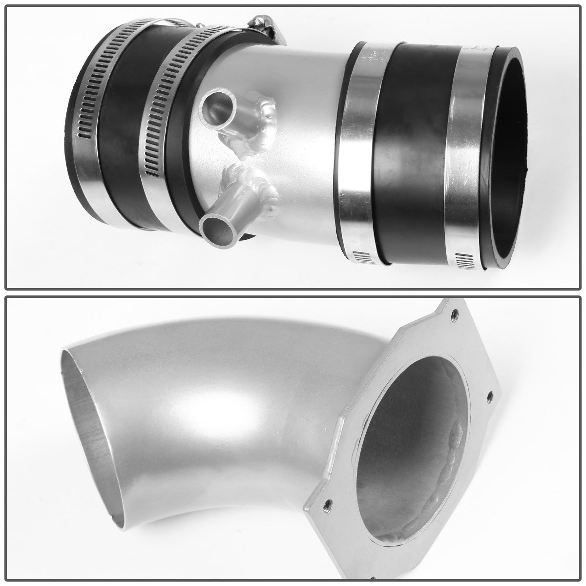 FILTRO DE AIRE ALTO FLUJO HEAT SHIELD - 99-03 NISSAN FRONTIER SE/XE 3.3L V6 - ALUMINUM PIPING - SILVER