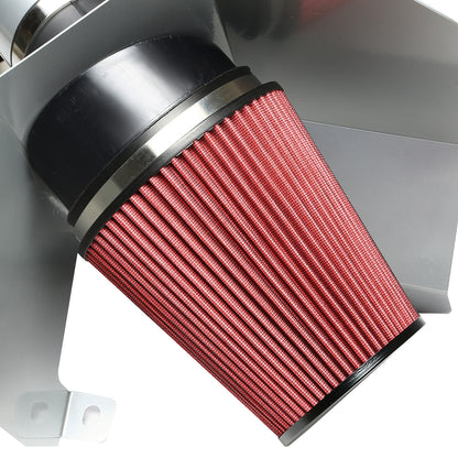 FILTRO DE AIRE ALTO FLUJO HEAT SHIELD - 03-07 DODGE RAM 5.9L / 6.7L L6 DIESEL TURBO - ALUMINUM PIPING - SILVER