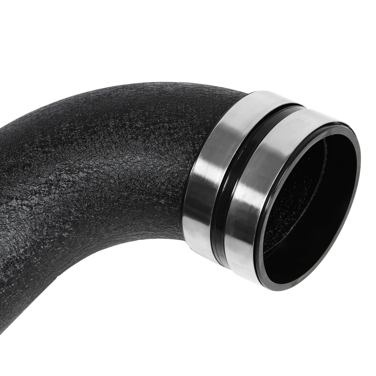 FILTRO DE AIRE ALTO FLUJO HEAT SHIELD - 02-08 DODGE RAM 1500, 2500, 3500 4.7L, 5.7L HEMI - ALUMINUM PIPING - WRINKLE FINISH - BLACK