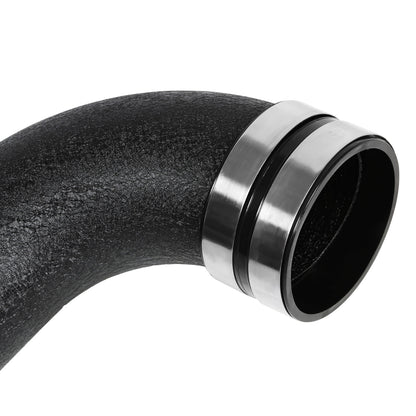 FILTRO DE AIRE ALTO FLUJO HEAT SHIELD - 02-08 DODGE RAM 1500, 2500, 3500 4.7L, 5.7L HEMI - ALUMINUM PIPING - WRINKLE FINISH - BLACK