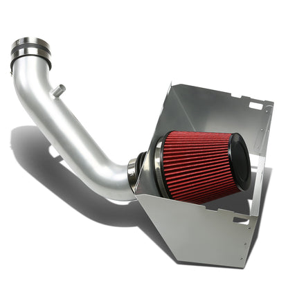 FILTRO DE AIRE ALTO FLUJO HEAT SHIELD - 02-08 DODGE RAM 1500, 2500, 3500 4.7L, 5.7L HEMI - ALUMINUM PIPING - SILVER