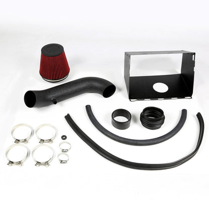 FILTRO DE AIRE ALTO FLUJO HEAT SHIELD - 09-14 DODGE RAM 5.7 HEMI - ALUMINUM PIPING - WRINKLE FINISH - BLACK