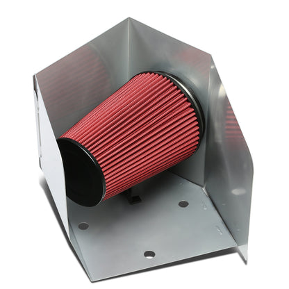 FILTRO DE AIRE ALTO FLUJO HEAT SHIELD - 94-02 DODGE RAM 5.9L L6 DIESEL TURBO - ALUMINUM PIPING - SILVER