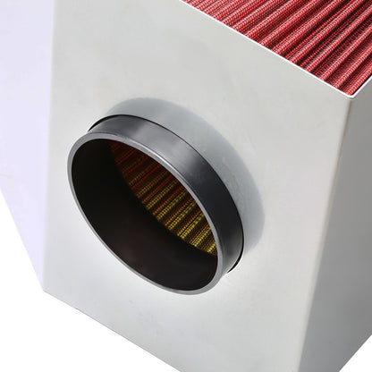 FILTRO DE AIRE ALTO FLUJO HEAT SHIELD - 94-02 DODGE RAM 5.9L L6 DIESEL TURBO - ALUMINUM PIPING - SILVER